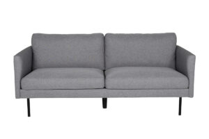 VENTURE DESIGN Zoom 2 pers. sofa - grå polyester og sort stål - Nicehome.dk