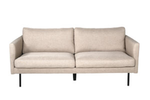VENTURE DESIGN Zoom 2 pers. sofa - brun polyester og sort stål - Nicehome.dk