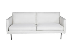 VENTURE DESIGN Zoom 2 pers. sofa - beige polyester og sort stål - Nicehome.dk