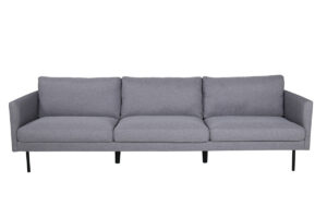 VENTURE DESIGN Zoom 3 pers. sofa - grå polyester og sort stål - Nicehome.dk