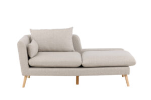 VENTURE DESIGN Tacoma 2 pers. sofa - beige stof og natur gummitræ - Nicehome.dk