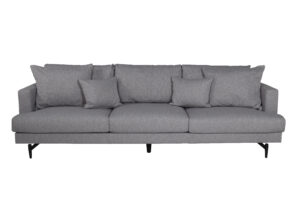 VENTURE DESIGN Sofia 3 pers. sofa - grå polyester og sort stål - Nicehome.dk