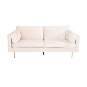 VENTURE DESIGN Boom 3 pers. sofa - creme polyester og metal - Nicehome.dk