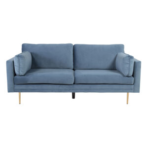 VENTURE DESIGN Boom 3 pers. sofa - blå polyester og metal - Nicehome.dk