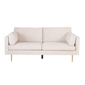 VENTURE DESIGN Boom 3 pers. sofa - beige polyester og metal - Nicehome.dk