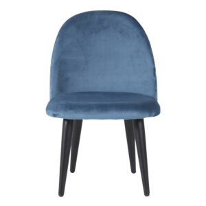 VENTURE DESIGN Velvet Chair XXS børnestol - blå velour og metal - Nicehome.dk