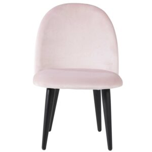 VENTURE DESIGN Velvet Chair XXS børnestol - pink velour og metal - Nicehome.dk
