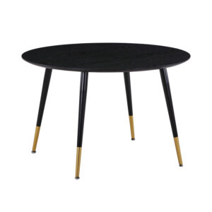 VENTURE DESIGN Dipp spisebord - sort MDF og messing/sort metal (Ø115) - Nicehome.dk