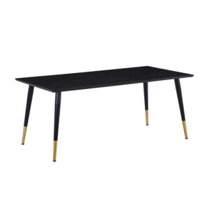 VENTURE DESIGN Dipp spisebord - sort MDF og messing/sort metal (180x90) - Nicehome.dk