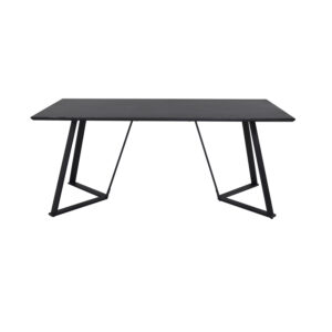 VENTURE DESIGN Marina spisebord - sort MDF og sort metal (180x90) - Nicehome.dk