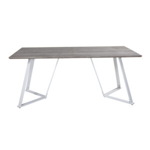 VENTURE DESIGN Marina spisebord - grå MDF og hvid metal (180x90) - Nicehome.dk