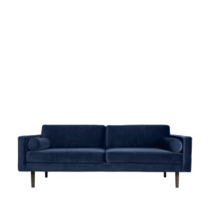 BROSTE COPENHAGEN Wind sofa - blå polyester velour - Nicehome.dk