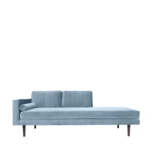 BROSTE COPENHAGEN Wind chaiselong - blå polyester - Nicehome.dk