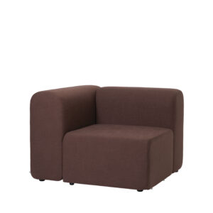 BROSTE COPENHAGEN Lagoon modulsofa højre hjørnedel - brun stof - Nicehome.dk