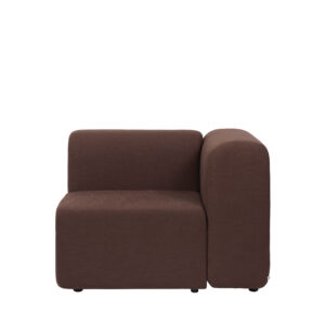 BROSTE COPENHAGEN Lagoon modulsofa venstre hjørnedel - brun stof - Nicehome.dk