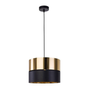 TK Hilton loftlampe - guld metal og sort stof - Nicehome.dk