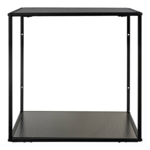 HOUSE NORDIC Vita væghylde - sort melamin og sort stål (36x36x36) - Nicehome.dk
