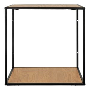 HOUSE NORDIC Vita væghylde - natur melamin og sort stål (36x36x36) - Nicehome.dk