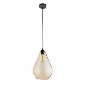 TK Fuente loftlampe - rav glas og sort metal - Nicehome.dk