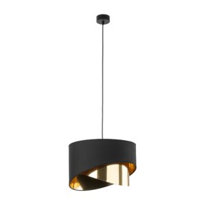 TK Grant loftlampe - sort stof og guld folie - Nicehome.dk