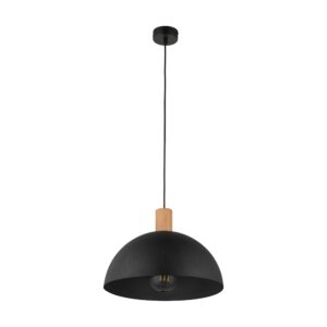 TK Oslo loftlampe - sort metal og træ - Nicehome.dk