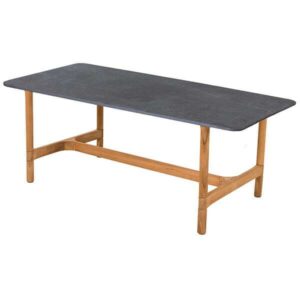 Cane-Line Twist sofabord - Rektangulært - Teak stel - Sort - Nicehome.dk