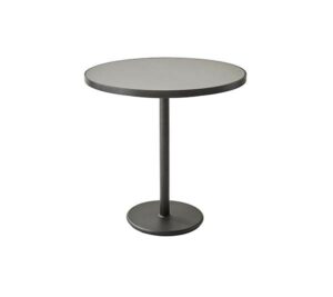 Cane-Line Go cafébord - Ø75 cm - Lavagrå med aluminium grå - Nicehome.dk