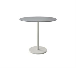 Cane-Line Go cafébord - Ø80 cm - Aluminium hvid/lysegrå - Nicehome.dk