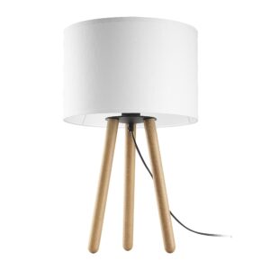 TK Tokyo bordlampe - hvid stof og antik fyrretræ - Nicehome.dk