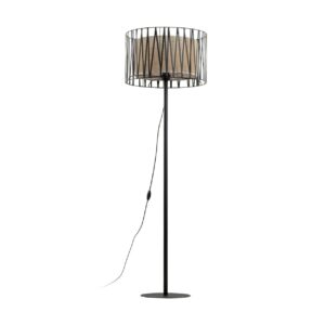TK Harmony gulvlampe - natur jute og sort metal - Nicehome.dk
