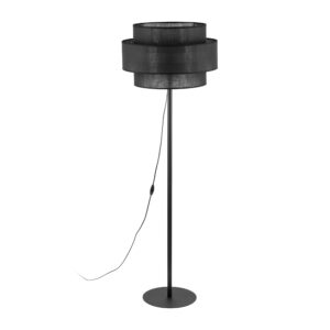 TK Calisto gulvlampe - sort stof og sort stål - Nicehome.dk