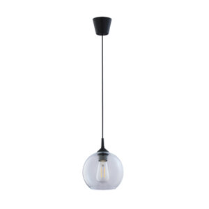 TK Cubus loftlampe - klar glas og sort metal - Nicehome.dk