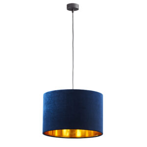 TK Tercino loftlampe 380 - guld og blåt stof - Nicehome.dk