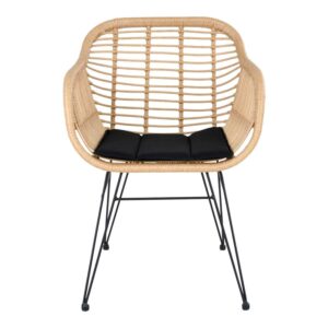 HOUSE NORDIC Trieste spisebordsstol - natur rattan/metal