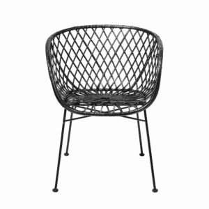 BLOOMINGVILLE loungestol - sort rattan/metal
