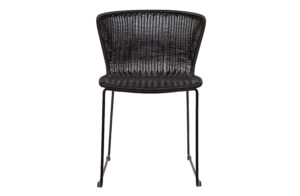 WOOOD Wings spisebordsstol - sort polyethylen og sort metal - Nicehome.dk