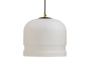 WOOOD EXCLUSIVE Micah loftlampe - offwhite glas og strygejern - Nicehome.dk