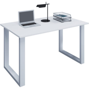 Lona U-feet skrivebord - hvid træ og metal (110x50) - Nicehome.dk