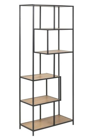 ACT NORDIC Seaford bogreol - vild eg/sort metal