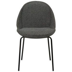 DAN-FORM Arch spisebordsstol - grå bouclé stof og sort stål - Nicehome.dk