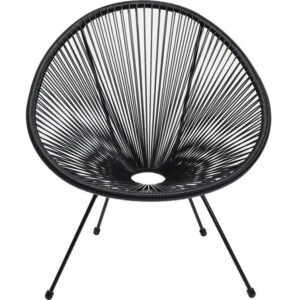 KARE DESIGN Acapulco Black lænestol/havestol - sort polyethylen og stål - Nicehome.dk