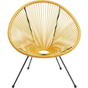KARE DESIGN Acapulco Yellow lænestol/havestol - gul polyethylen og stål - Nicehome.dk