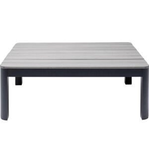 KARE DESIGN Holiday Black multifunktionelt havebord/bord med bænk - polywood og aluminium (90x71) - Nicehome.dk