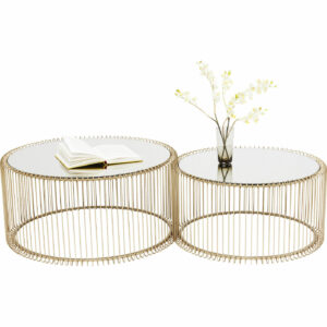 KARE DESIGN Wire Brass sofabord - spejlglas/messing stål