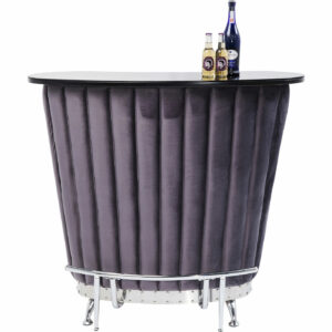 KARE DESIGN After Work Chrome bardisk - sort glas/stof/sølv stål - Nicehome.dk