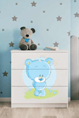 Babydreams børnekommode med blå bamse