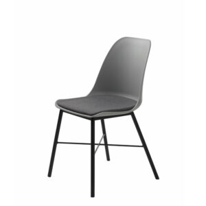 Zeni spisebordsstol - grå polypropylen og sort metal - Nicehome.dk
