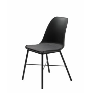 Zeni spisebordsstol - sort polypropylen og sort metal - Nicehome.dk