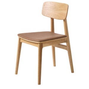 Harmony spisebordsstol - natur eg og tan PU - Nicehome.dk