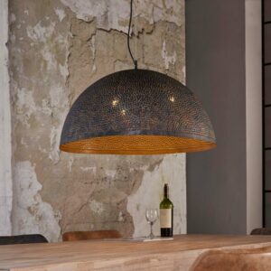 FURBO rund loftslampe - sort/brun metal (Ø70) - Nicehome.dk